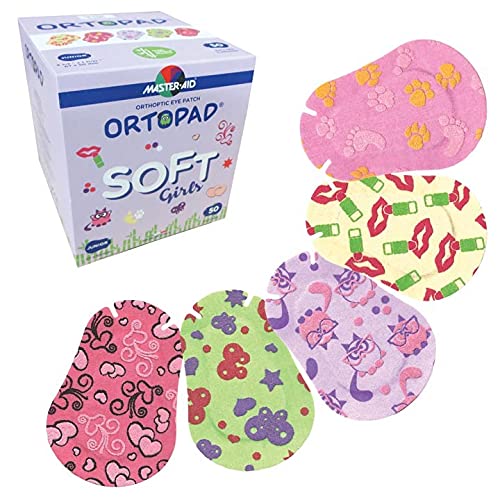 Ortopad Soft Bamboo Girls Eye Patches 50Box Junior Size 02 yrs Textured Accents